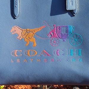 Coach Blue Rexy leather tote